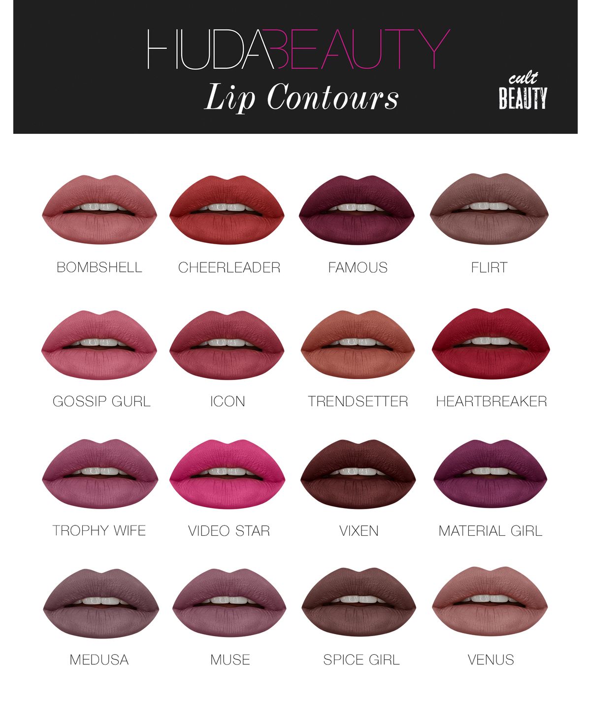 Huda Beauty arriva in Italia: tutti i prodotti presto disponibili da Sephora - Matite labbra lip contour