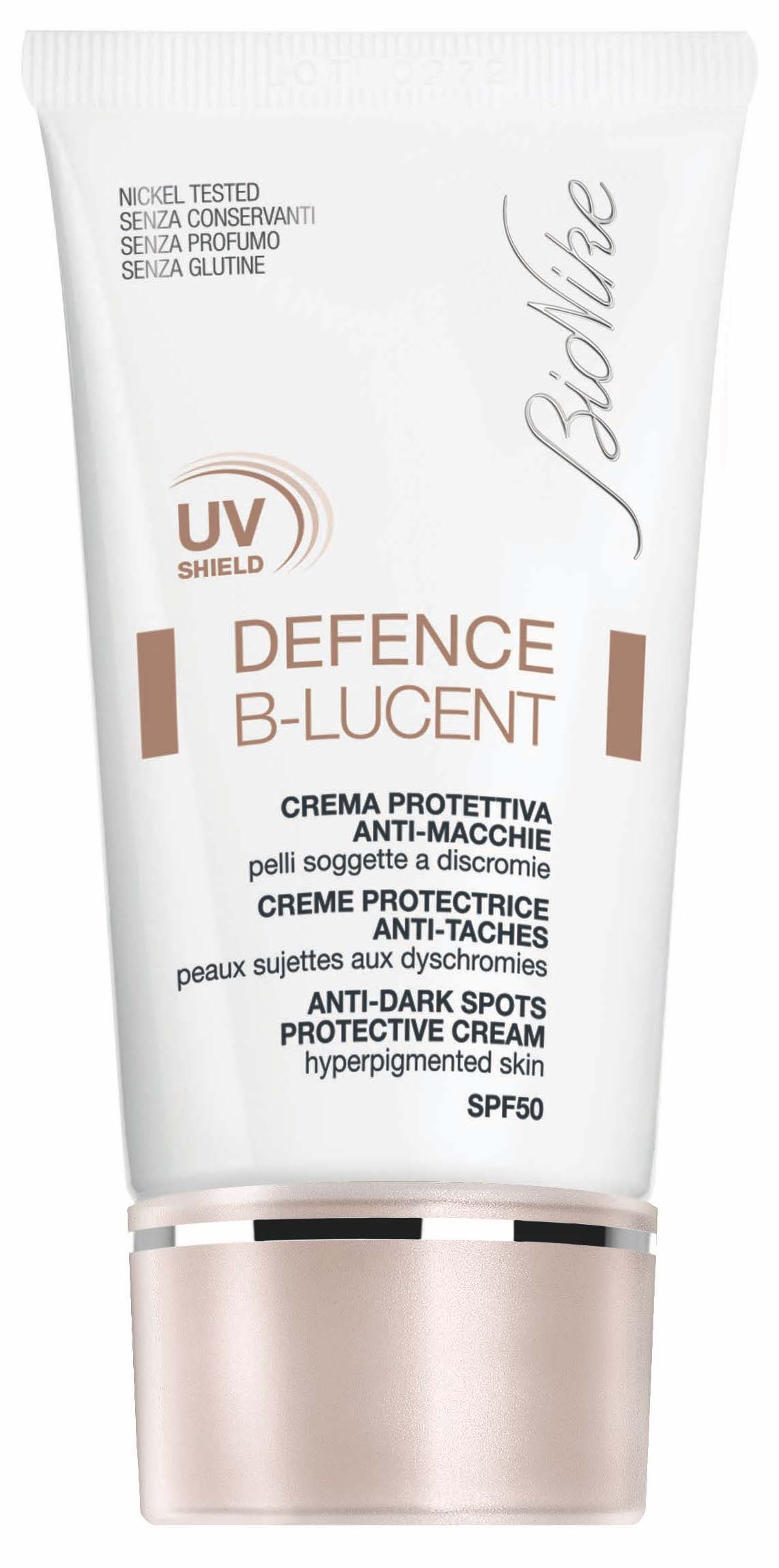 Defence B-LUCENT di Bionike: crema dall'alta protezione UV, difende la pelle giorno per giorno