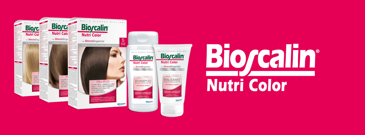 Bioscalin Nutri Color, la linea con tinta per capelli, shampoo e balsamo per un colore brillante e una chioma sana e protetta