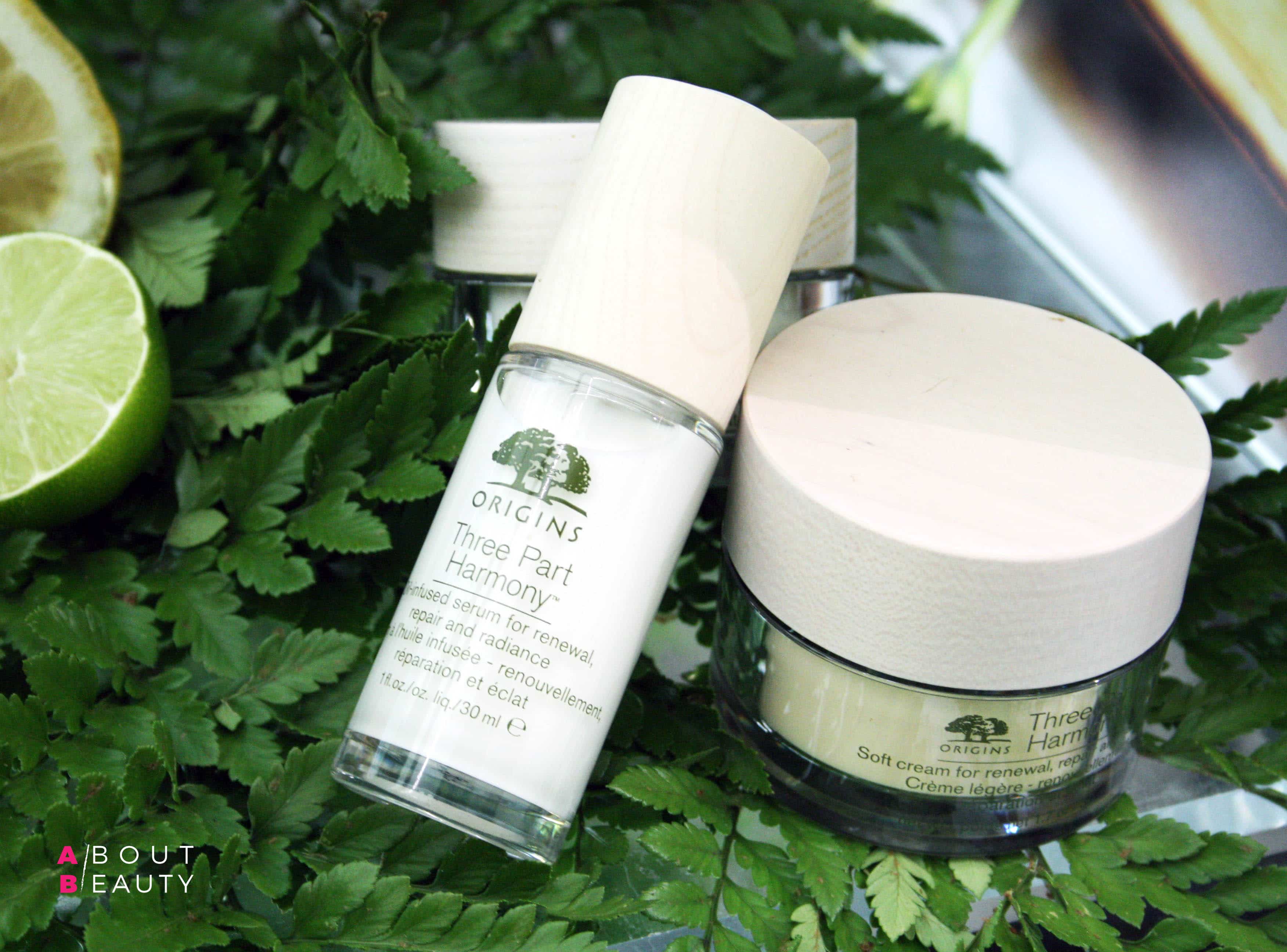 Origins arriva da Sephora con le sue linee skincare naturali: tutte le info foto e prezzi - Linea Three Part Harmony