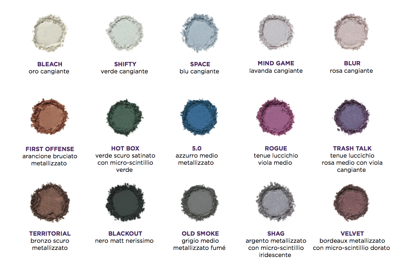 Urban Decay Distortion Eyeshadow Palette - Recensione, dove acquistare, info, prezzo - Le tonalità