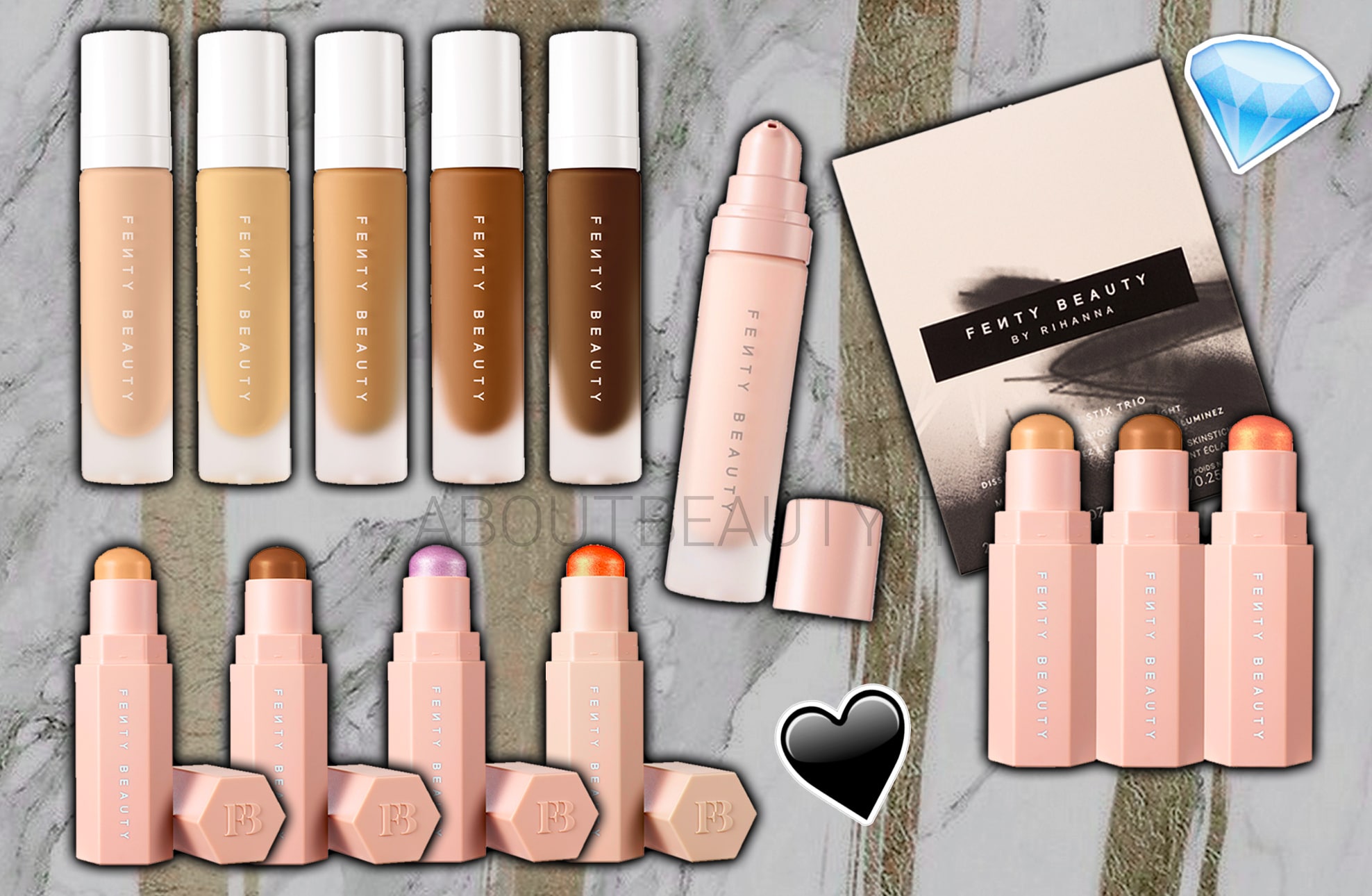 Fenty Beauty by Rihanna arriva in Italia dal 6 aprile, in esclusiva da Sephora - Prodotti viso, occhi, labbra - Review, recensione, opinioni, info, prezzo, dove acquistare, prodotti migliori, swatch - Fondotinta, Match stix matte e shimmer, Invisimatte, Killawatt illuminante, Gloss Bomb, Stunna Lip Paint