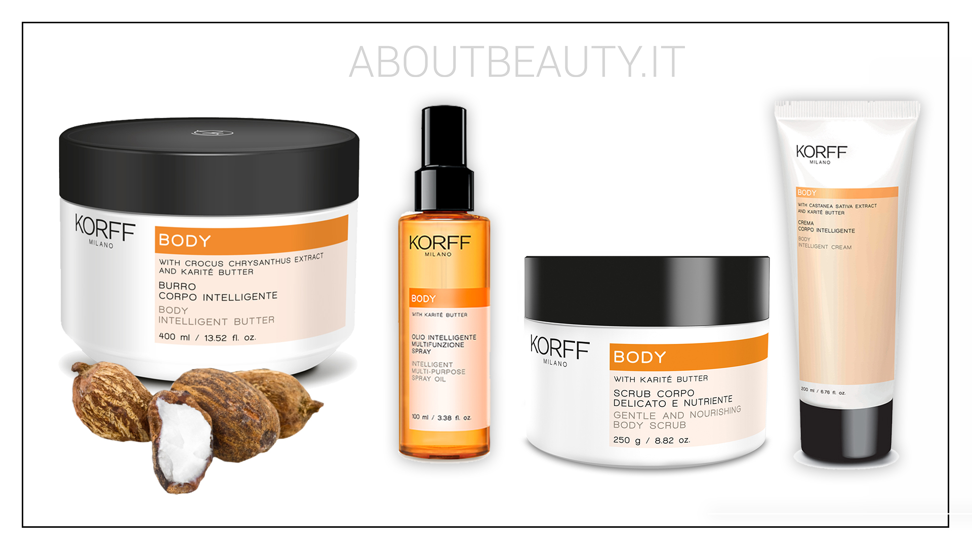 Le nuove uscite Korff 2018: la linea Body per il corpo