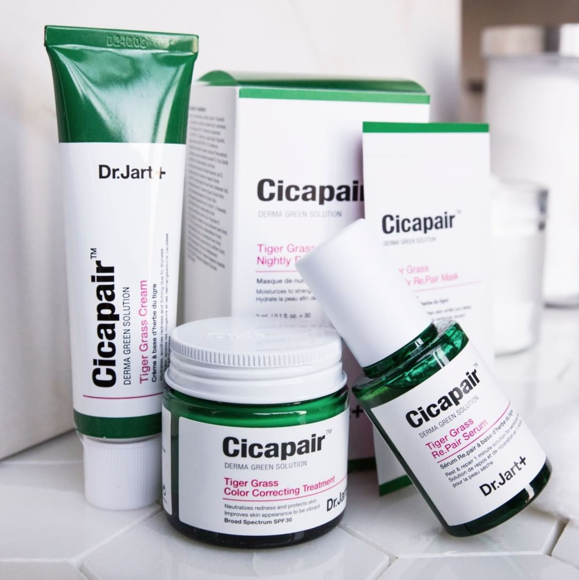 Dr. Jart Cicapair novita 2019 Tiger Grass Cream Camo Drops Best Cream Solution Duo Set